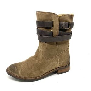 Bussola Sevilla Taupe Leather mid boots